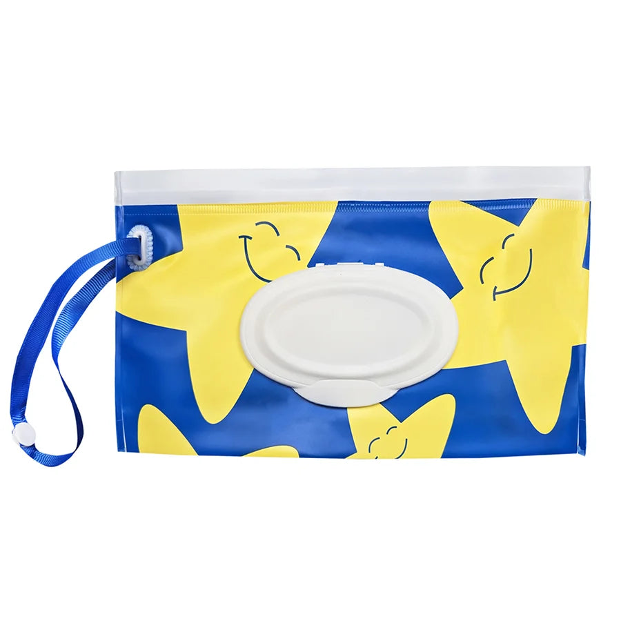 Baby Wet Wipe Pouch EVA Flip Cover | Refillable Stroller Bag