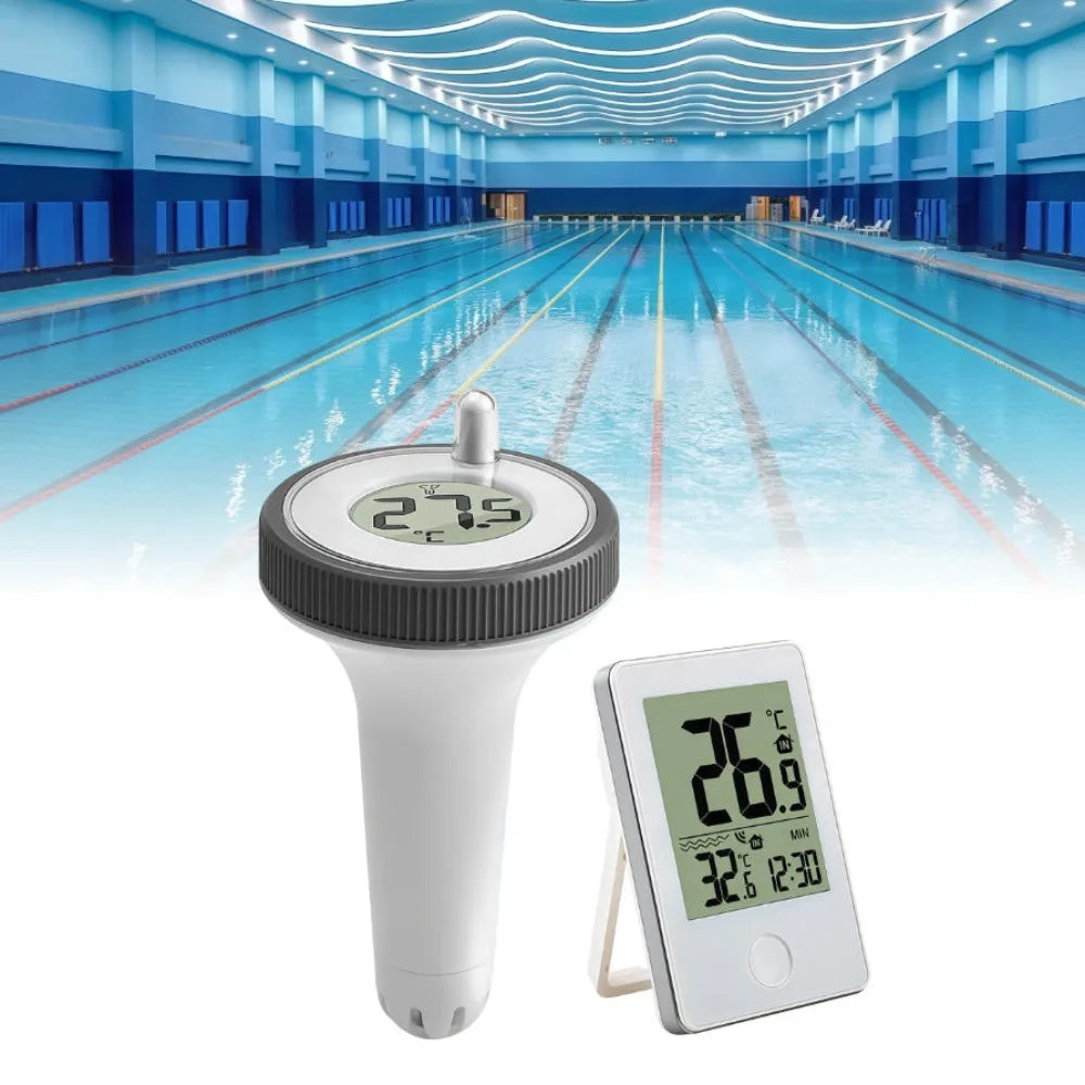 0.1℃ Accuracy Waterproof Digital Floating Thermometer Wireless Pool Thermometer LCD Display Temperature Meter Pool Thermometer Peaceful Pleasures Health and Wellness