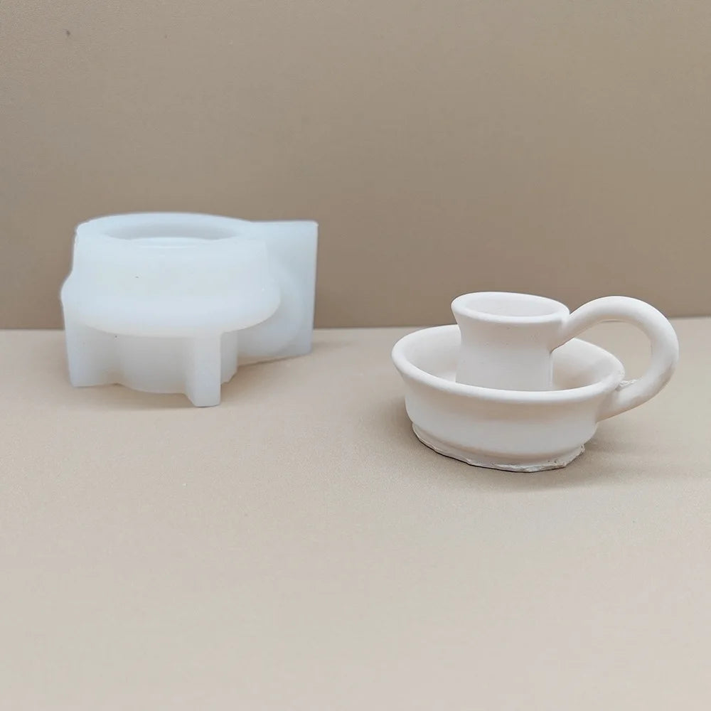 Teacup Candle Holder Silicone Mold – Clay, Plaster & Concrete Silicone Craft Mold Peaceful Pleasures Health and Wellness