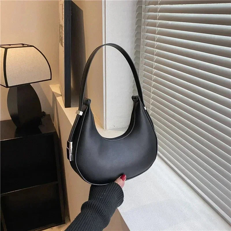 Women's PU Leather Hobo Shoulder Bag | Small Clutch & Travel Bag
