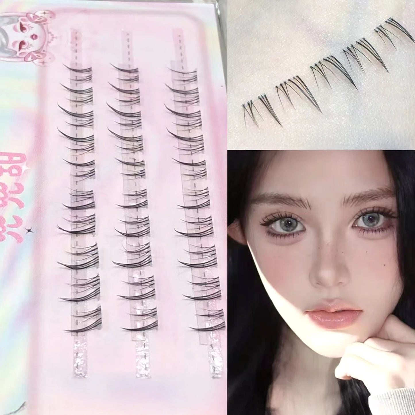 Devil Eyelash Clusters – Eye-Lifting Wispy Fake Lashes