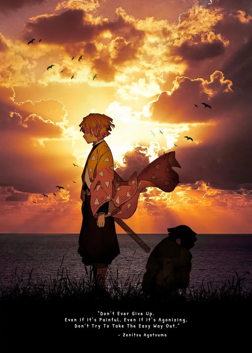 Demon Slayer Canvas Wall Art | Anime Drip Print Home Decor
