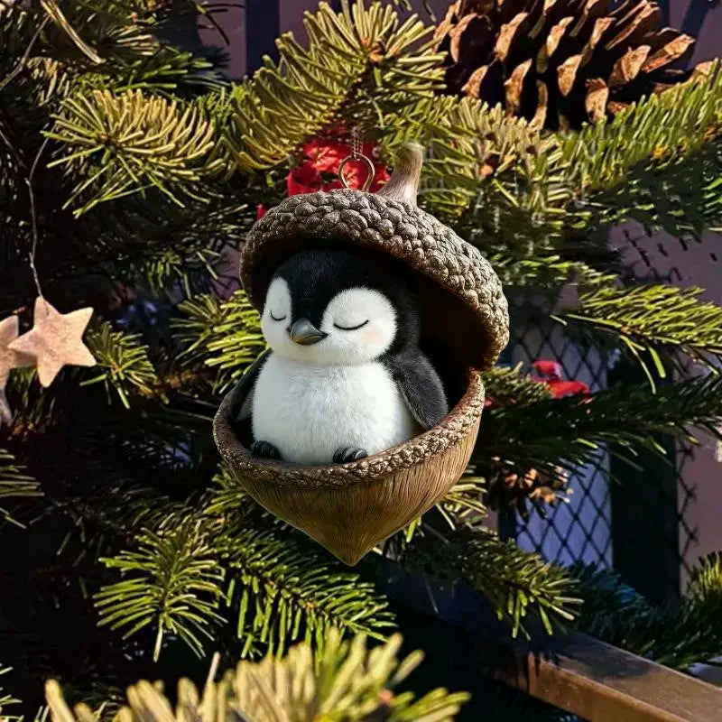 2D Acrylic Animal Christmas Tree Ornaments | Holiday Decor Christmas Tree Ornament Peaceful Pleasures Health and Wellness