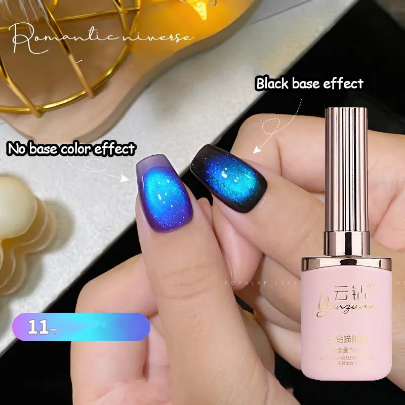 Magnetic Cat Eye Gel Nail Polish | Rainbow Double Light 15ml
