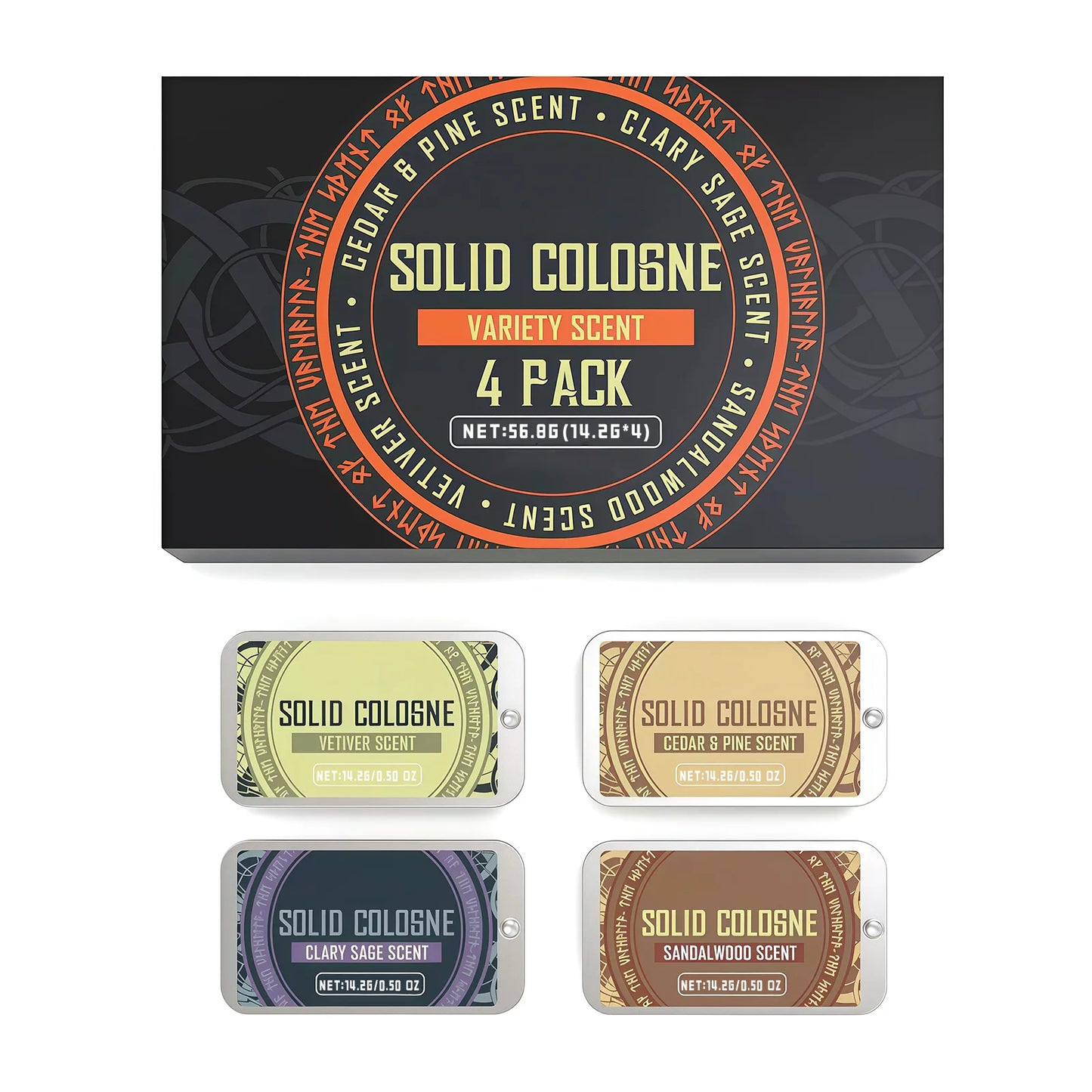 Solid Perfume Lasting Fragrance Natural Fragrance Light Fragrance Release Charming Portable Refreshing Floral Scent Solid Balm Peaceful Pleasures Health and Wellness 1set Boxed