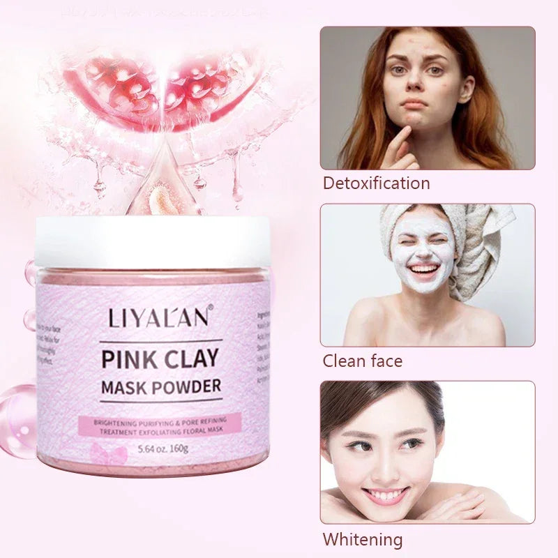 Pink Clay Mask Powder – Pore Purifying & Brightening Peaceful Pleasures Health and Wellness