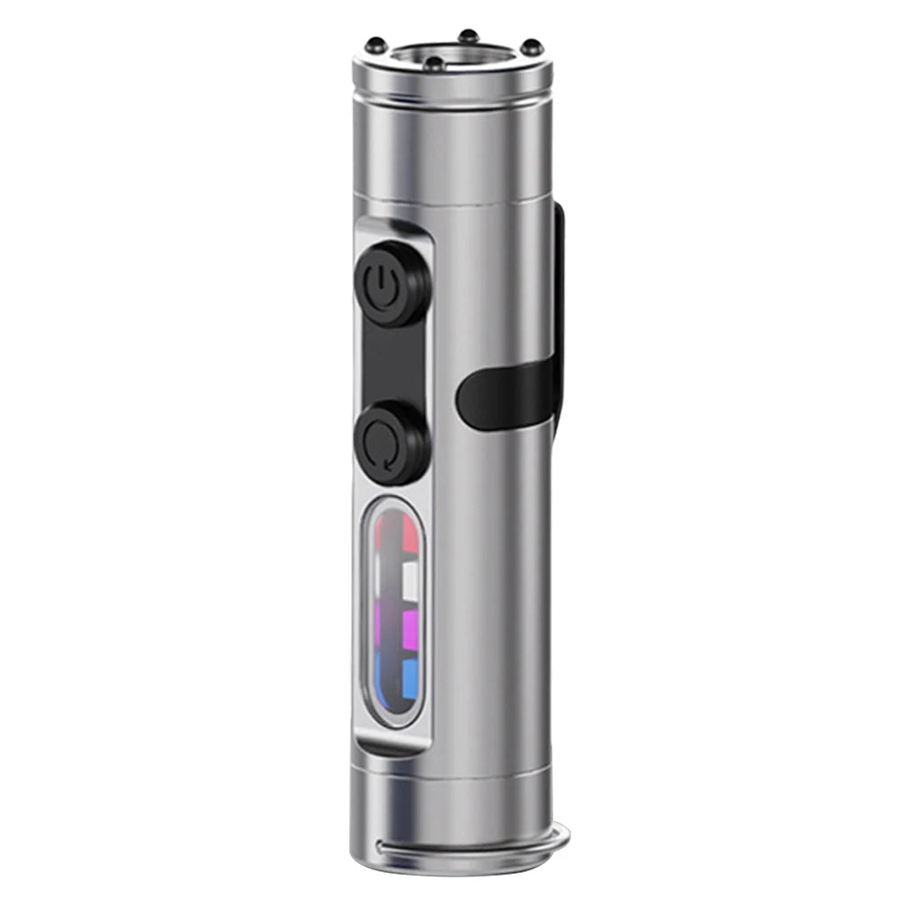 Mini Rechargeable LED Flashlight – 3 Modes, Clip & Magnetic Base