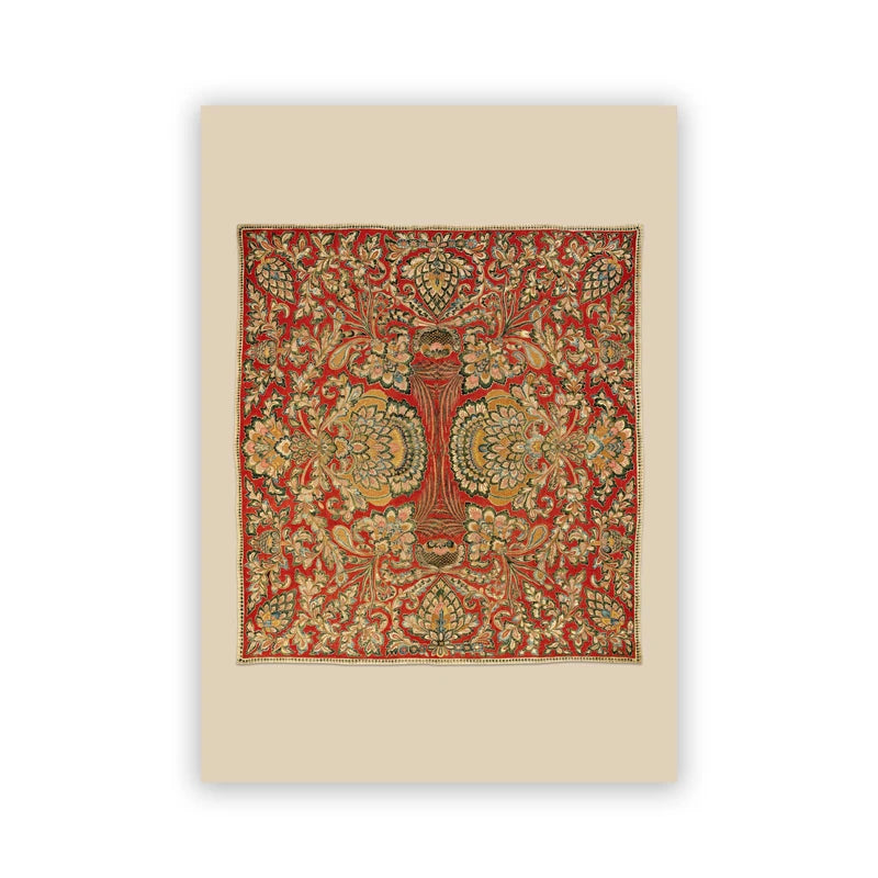 Vintage Autumn Farmhouse Landscape Canvas Print | Fall Wall Art