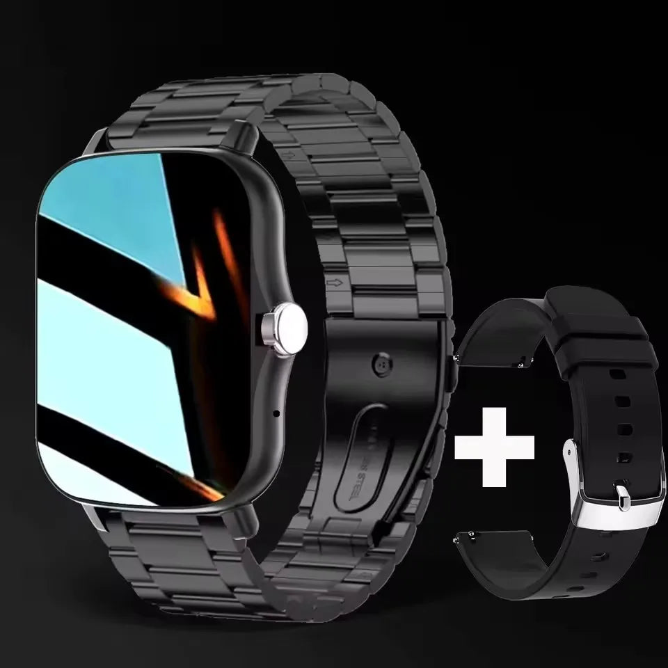 Smart Watch For Android IOS Watches 2.01inch HD Display Bluetooth Call Message Alert Music Sports Mode Smartwatch Men Women Gift Peaceful Pleasures Health and Wellness Bk20Szstrap