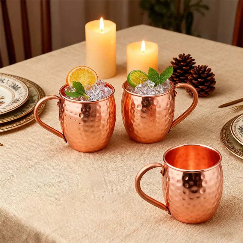 100% Copper Moscow Mule Mug Durable Coppery Beer Mugs 350ml Coffee Mug Milk Cup Pure Copper Bar Cup Drinkware 2026new Peaceful Pleasures Health and Wellness