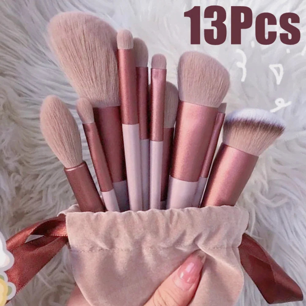 13Pcs Makeup Brush Set Make Up Concealer Brush Blush Powder Brush Eye Shadow Highlighter Foundation Brush Cosmetic Beauty Tools Peaceful Pleasures Health and Wellness
