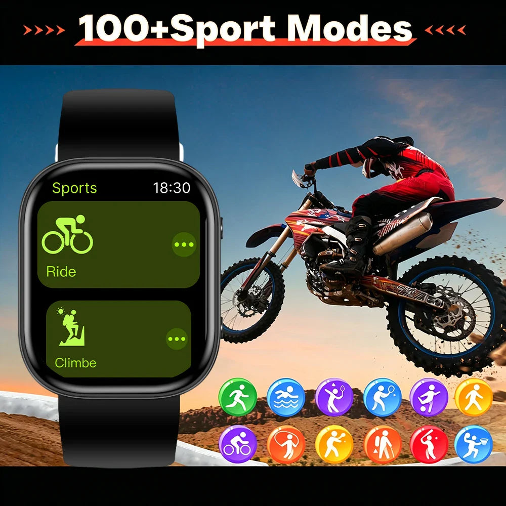 ERUN Waterproof Smartwatch 1.83" HD Bluetooth Calling Unisex