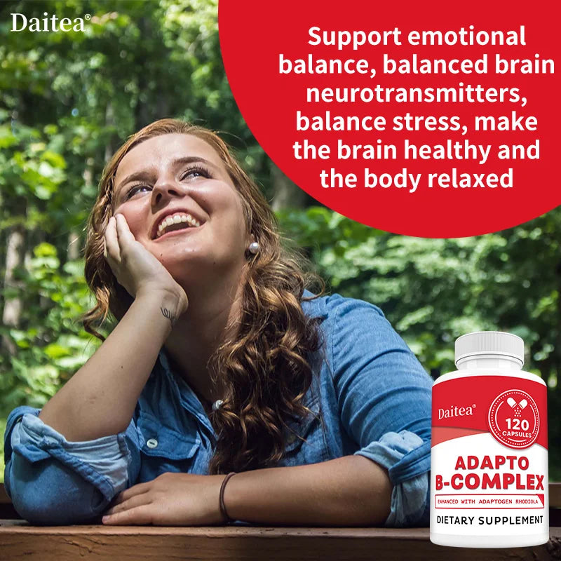 B-Complex Vitamins Capsules, 120 Vegan Capsules, Supports The Nervous System, Promotes Energy Metabolism, Non-GMO, Gluten-free Peaceful Pleasures Health and Wellness