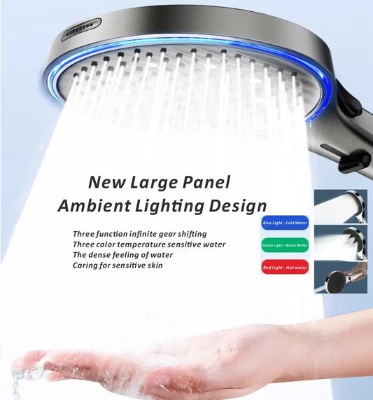 LED Temperature Sensing Shower Head | 3 Modes, Water Saving LED Shower Head Oasis Select
