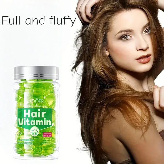 SADOER Aloe Vera Vitamin Hair Essence Capsules 40pcs Hair Essence Capsules Oasis Select