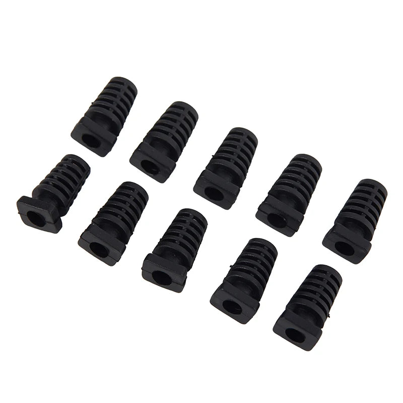 10-Pack 4.1mm Rubber Strain Relief Cord Boot Cable Protectors