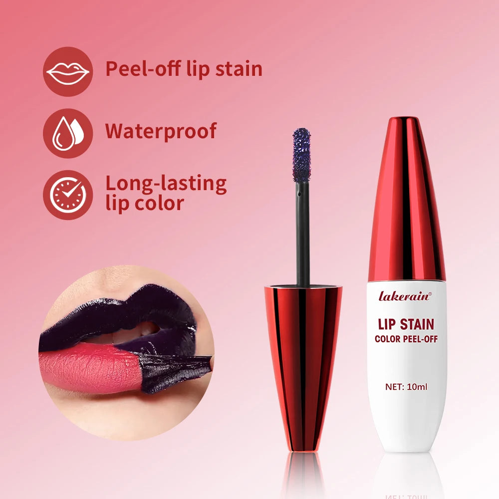 Peel Off Lip Gloss Lip Stain Waterproof 3 Colors Matte Outline Contour TattooTransfer Resistant Tear Off Natural Lip Makeup Peaceful Pleasures Health and Wellness