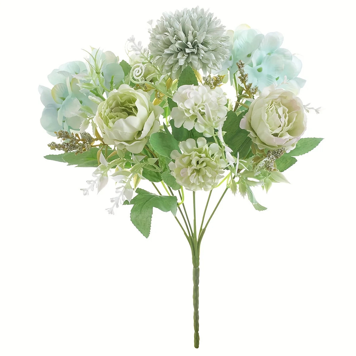 Silk Peony Hydrangea Artificial Flower Bouquet – Wedding & Home Decor