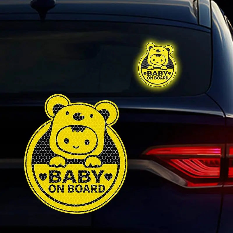 Koala Baby on Board Reflective Car Decal Stickers 3-Pack
