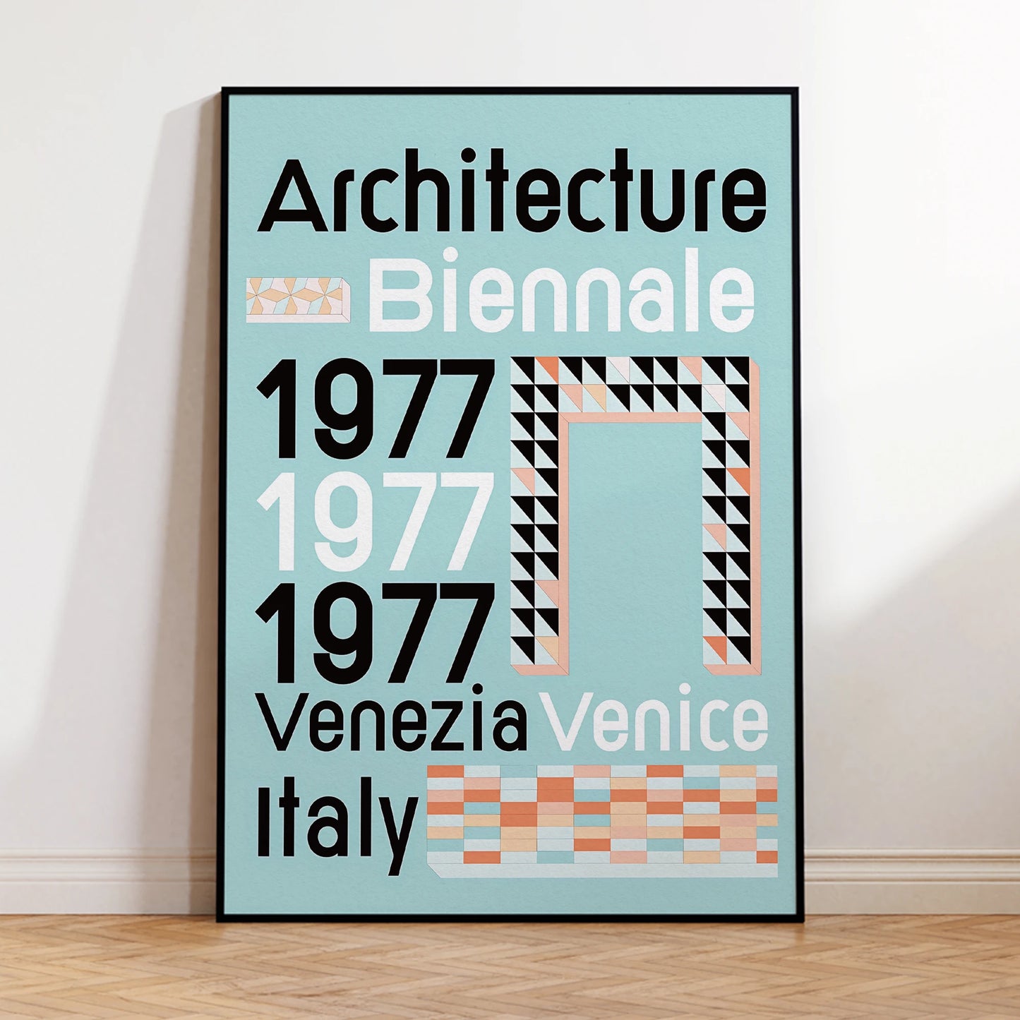 Architecture Biennale 1977 Retro Canvas Wall Art | Aluminum Frame