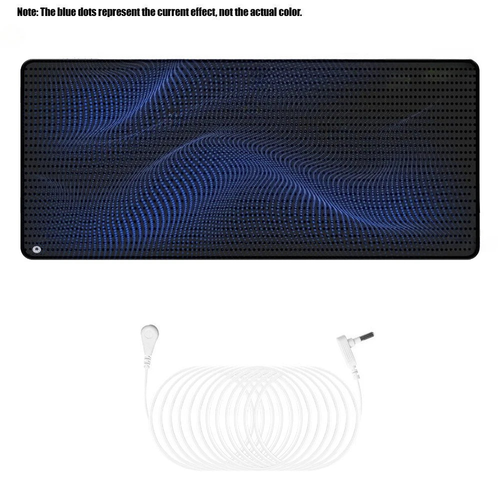 Grounding Mat for Bed Grounding Sheets Grounding Mattress Pad with Cord for Improved Sleep Reduced Anxiety Relief Pain Balance Peaceful Pleasures Health and Wellness Black USA Plug W68CM x H200CM