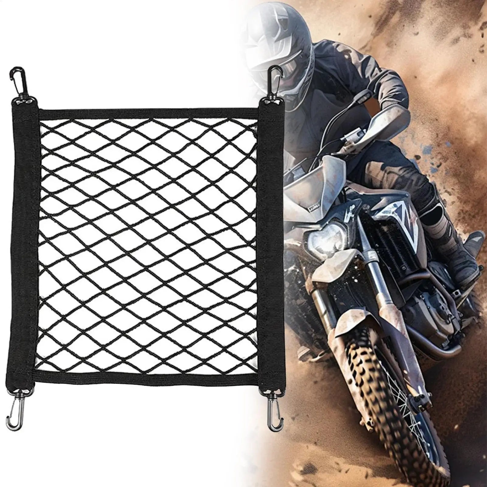 Elastic Cargo Net for Motorcycle, Bike & ATV | Luggage Net Cargo Luggage Net Peaceful Pleasures Health and Wellness