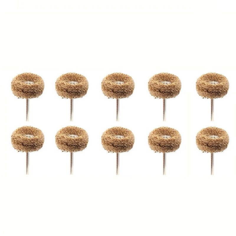 10 Mini Drill Abrasive Brush Nylon Buffing Polishing Wheel Dremel