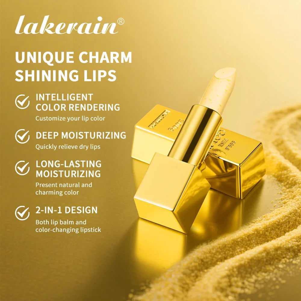 Lakerain Color Changing Lipstick Long Lasting Moisturizing Nourishing Lips Plumper Waterproof Makeup Lip Care Cosmetics Peaceful Pleasures Health and Wellness