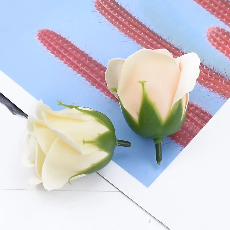 Artificial Soap Rose Flowers 50/100 Pcs – Wedding DIY Decor