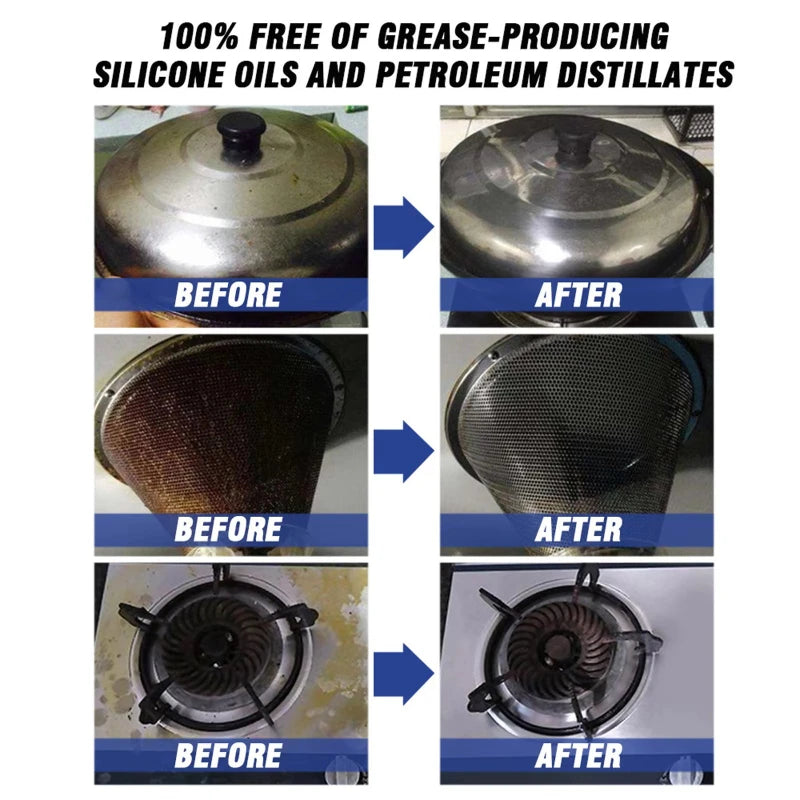 30ml/100ml Kitchen Cleaning Foam Multi-Purpose Kitchen Appliance Cleaner Rust Remover Stove Range Hood Heavy Oil Stain Cleaner Peaceful Pleasures Health and Wellness