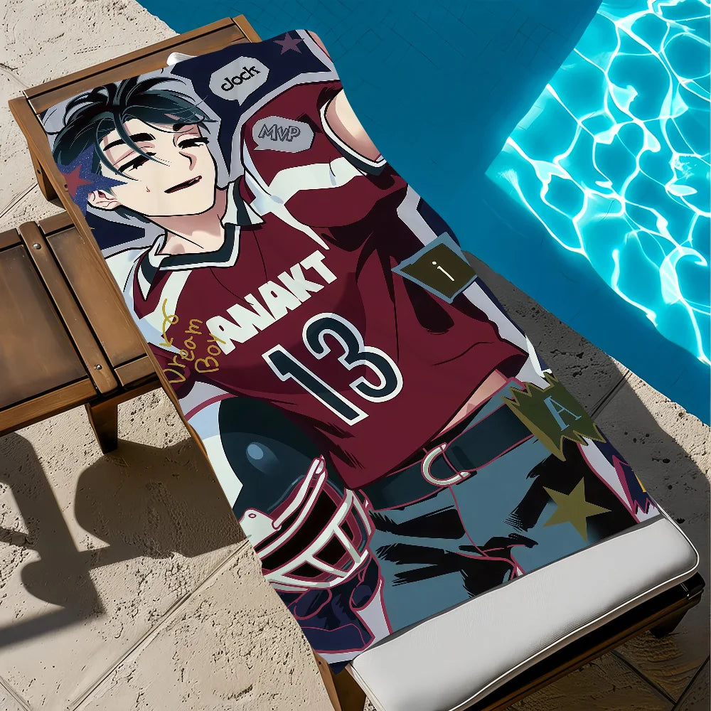 Anime Alien Quick-Dry Beach Towel | Soft Pool & Travel Towel Quick-Dry Beach Towel Peaceful Pleasures Health and Wellness z1 STJ90x180CM