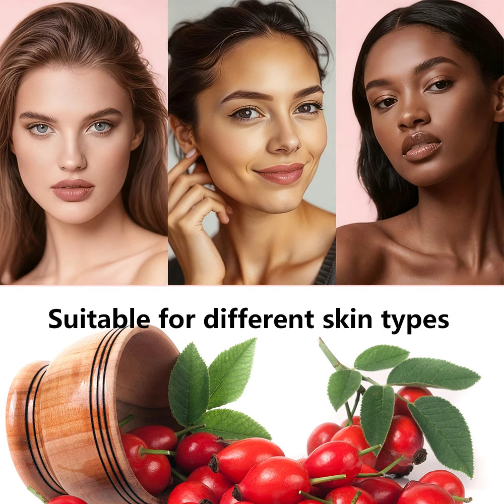 HISENRAIN Rosehip Skincare Set: Hydrating Serum & Moisturizing Cream Combo - Anti-Aging, 24H Moisture, Brightening Kit. Peaceful Pleasures Health and Wellness
