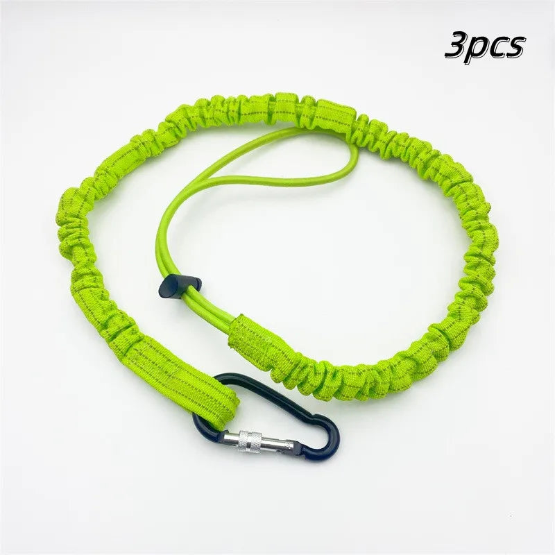 Safety Tool Lanyard Carabiner Hook | Anti-Drop Elastic Rope