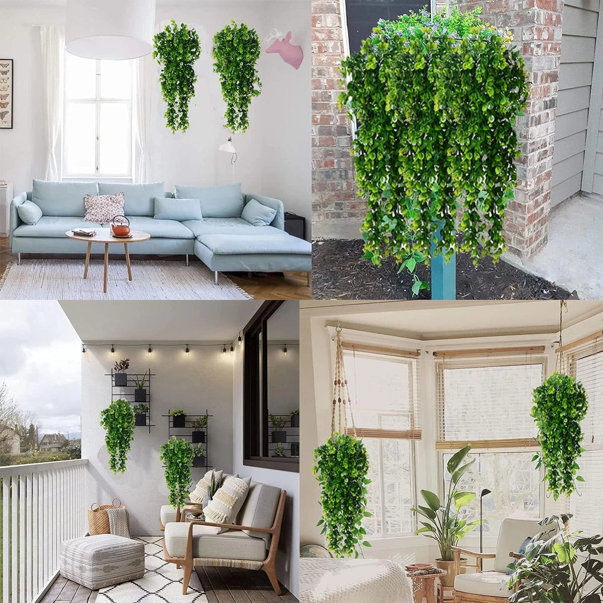Artificial Fern Vine Garland – UV-Resistant Outdoor Wedding Decor