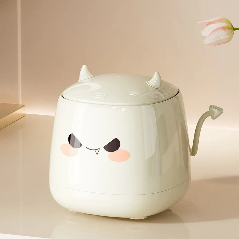Cute Aesthetic Desktop Storage Bin - Office & Bedroom Paper Waste Basket, High-End, Space-Saving, Home Décor Must-Have Peaceful Pleasures Health and Wellness