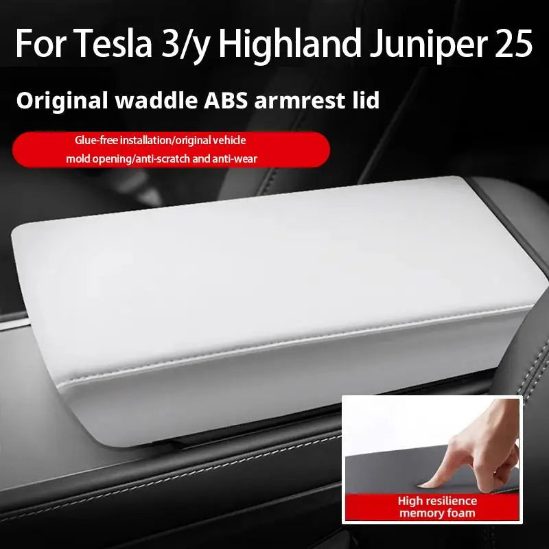 Tesla Model Y & Model 3 Leather Armrest Box Cover Pad