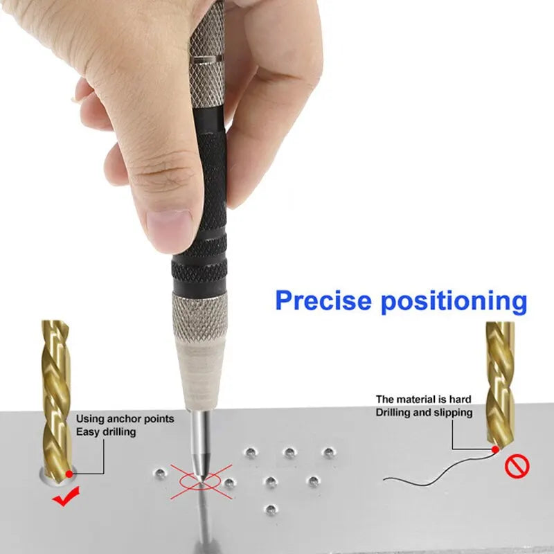 Spring Automatic Center Punch Locator Glass Striker Window Breaker