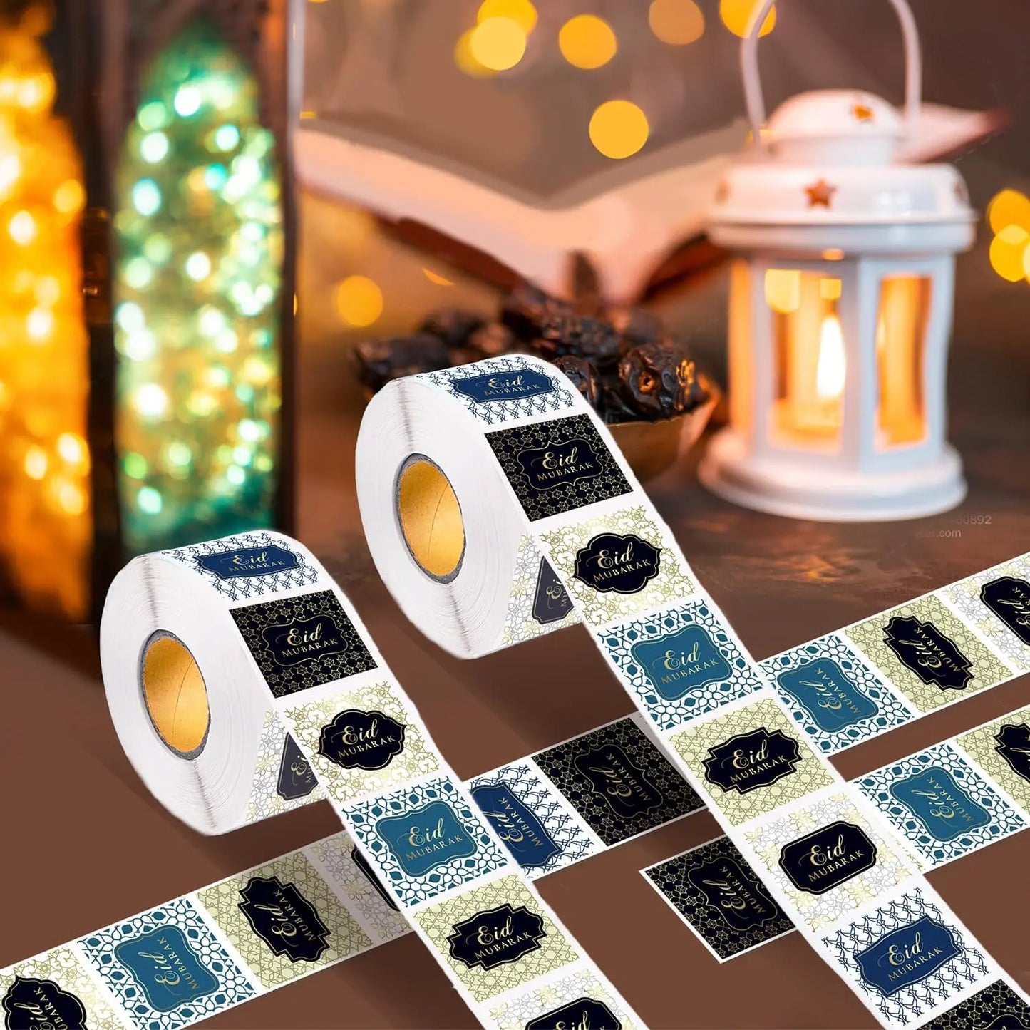500PCS Eid Mubarak Stickers – Ramadan Self-Adhesive Labels