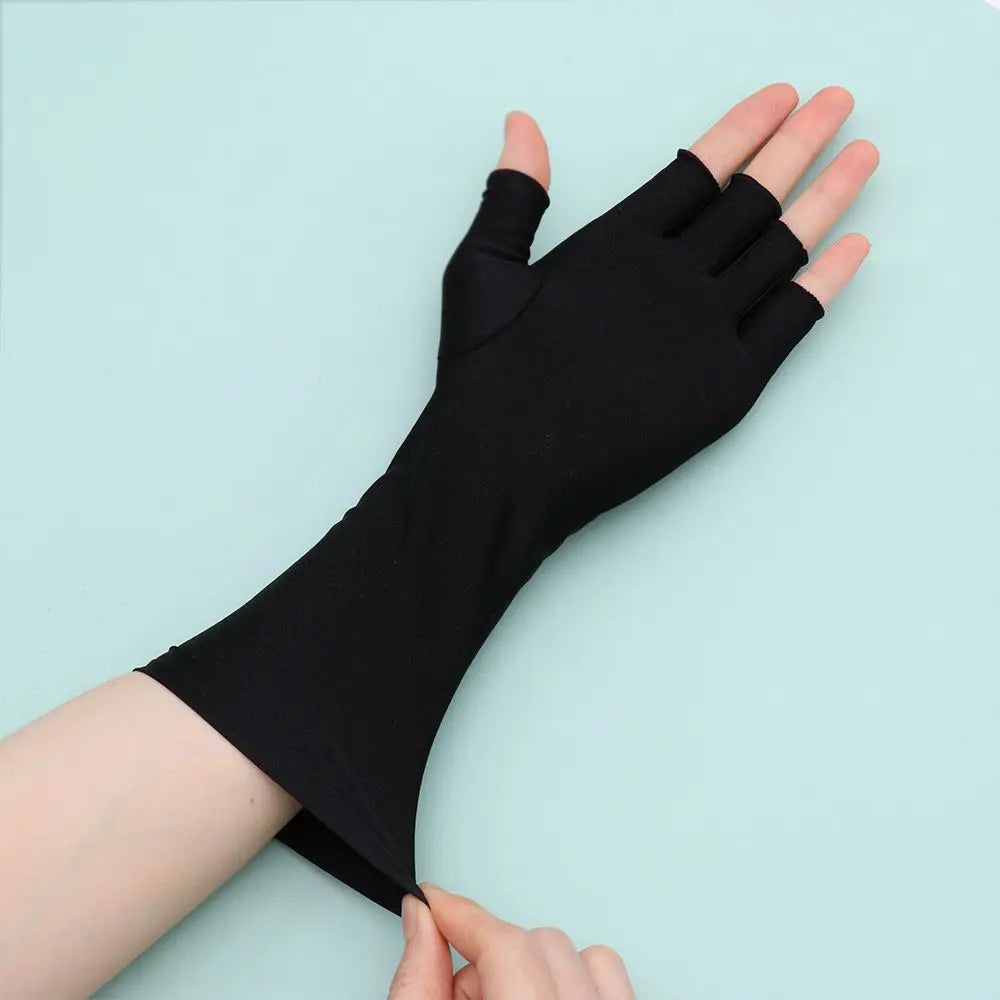 Summer Fingerless Cycling Gloves – UV Sun Protection Sleeves