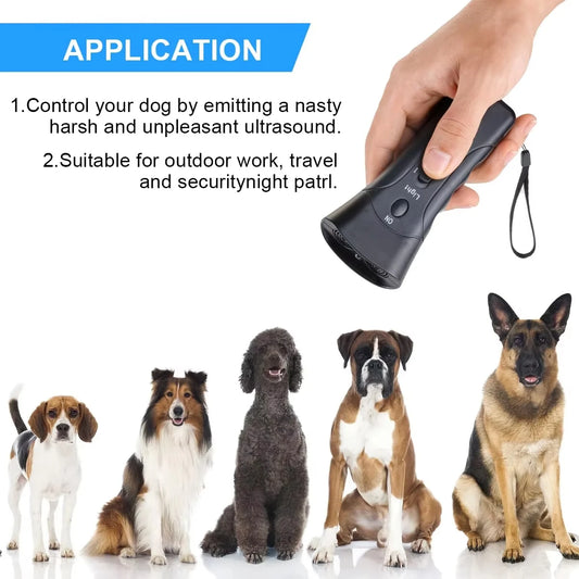 Ultrasonic Dog Barking Deterrent with LED Light Bark Control Trainer Device for Pet Dog Training Peaceful Pleasures Health and Wellness