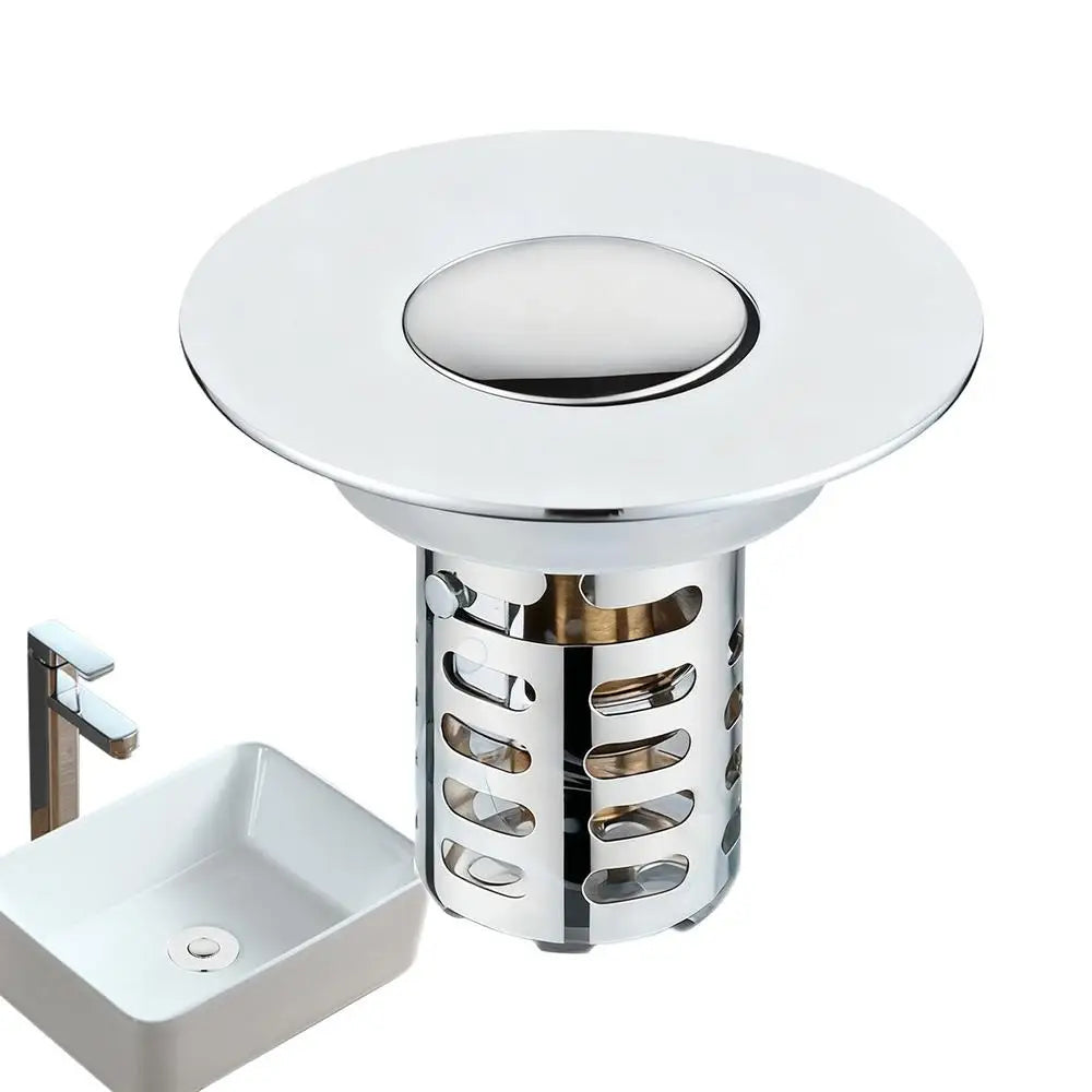 Sink Stopper Anti-Clogging Stainless Steel Hair Catcher Bathroom Floor Sink Stopper Cover For Basin Home Sewer Tub Bathtub Peaceful Pleasures Health and Wellness China Mainland k2 round hole