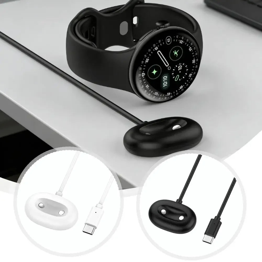 100CM Magnetic Fast Charging Cable Base for Google Pixel Watch 4 41mm 45mm, Smartwatch Charger Dock Power Cord Accessories Peaceful Pleasures Health and Wellness