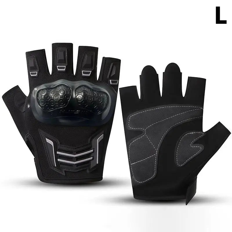 Half Finger Motorcycle Gloves – Unisex Open Finger Sports