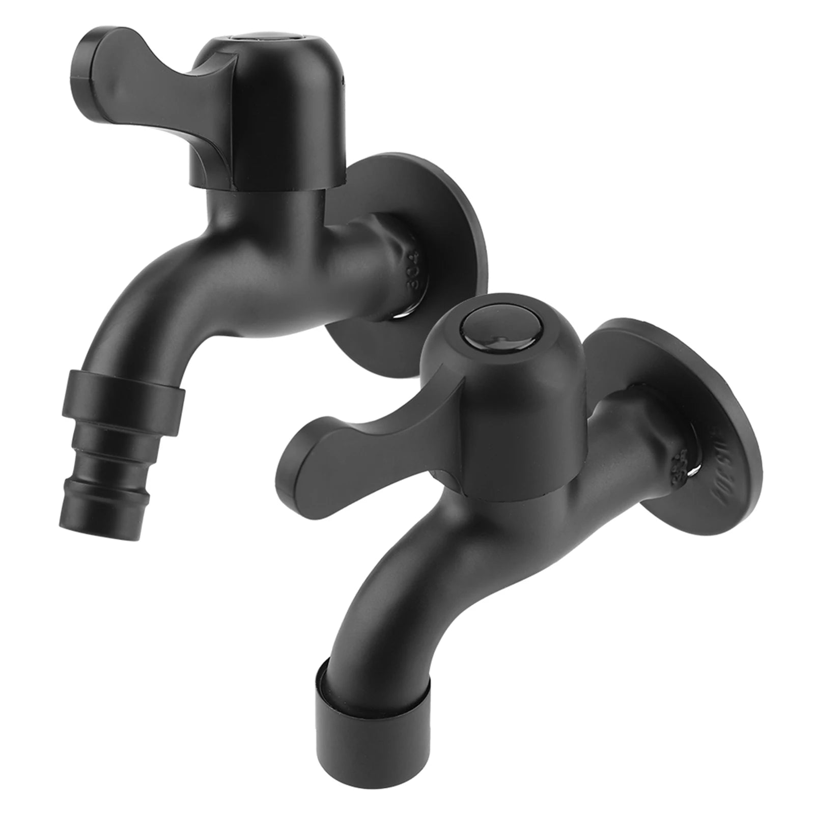 304 Stainless Steel Black Wall Mount Tap Garden Water Faucet for Bathroom Washing Machine Tap Stainless Steel Faucet Peaceful Pleasures Health and Wellness