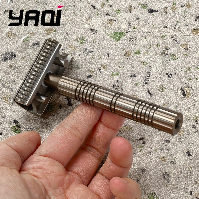 2026 Top Selling！YAQI Vintage Bohemia 316 Stainless Steel Adjustable Baseplate Men Professional Safety Razor Peaceful Pleasures Health and Wellness