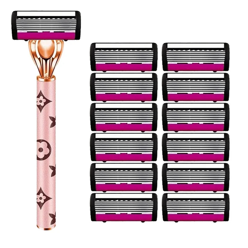 6-Blade Women's Manual Razor | Full Body Hair Removal