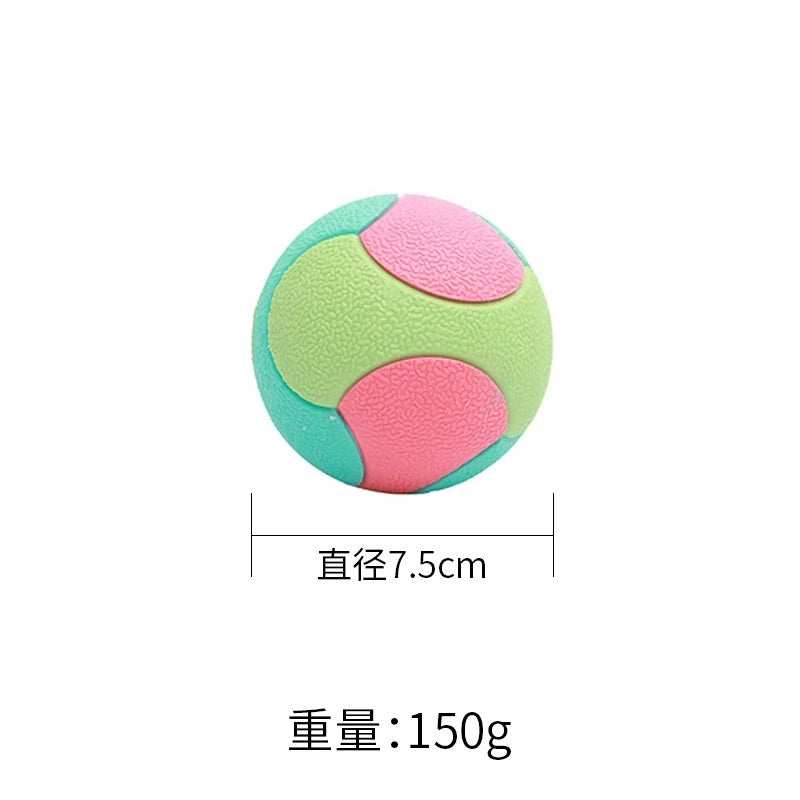 Bite-Resistant Rubber Bouncy Ball Dog Chew & Dental Toy