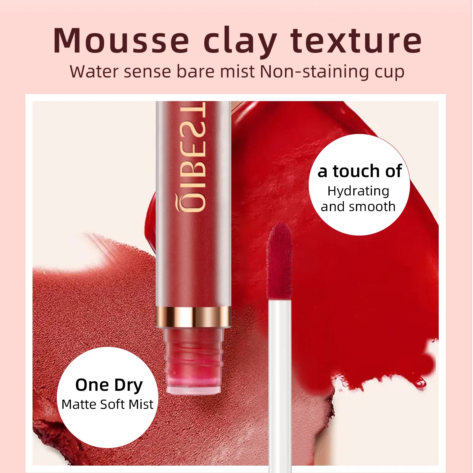 QIBEST 12pcs/set Constellations Liquid Lipstick Velvet Lipgloss Set Matte Waterproof Non-Stick Cup Lipstick Makeup Cosmetic Nude Peaceful Pleasures Health and Wellness