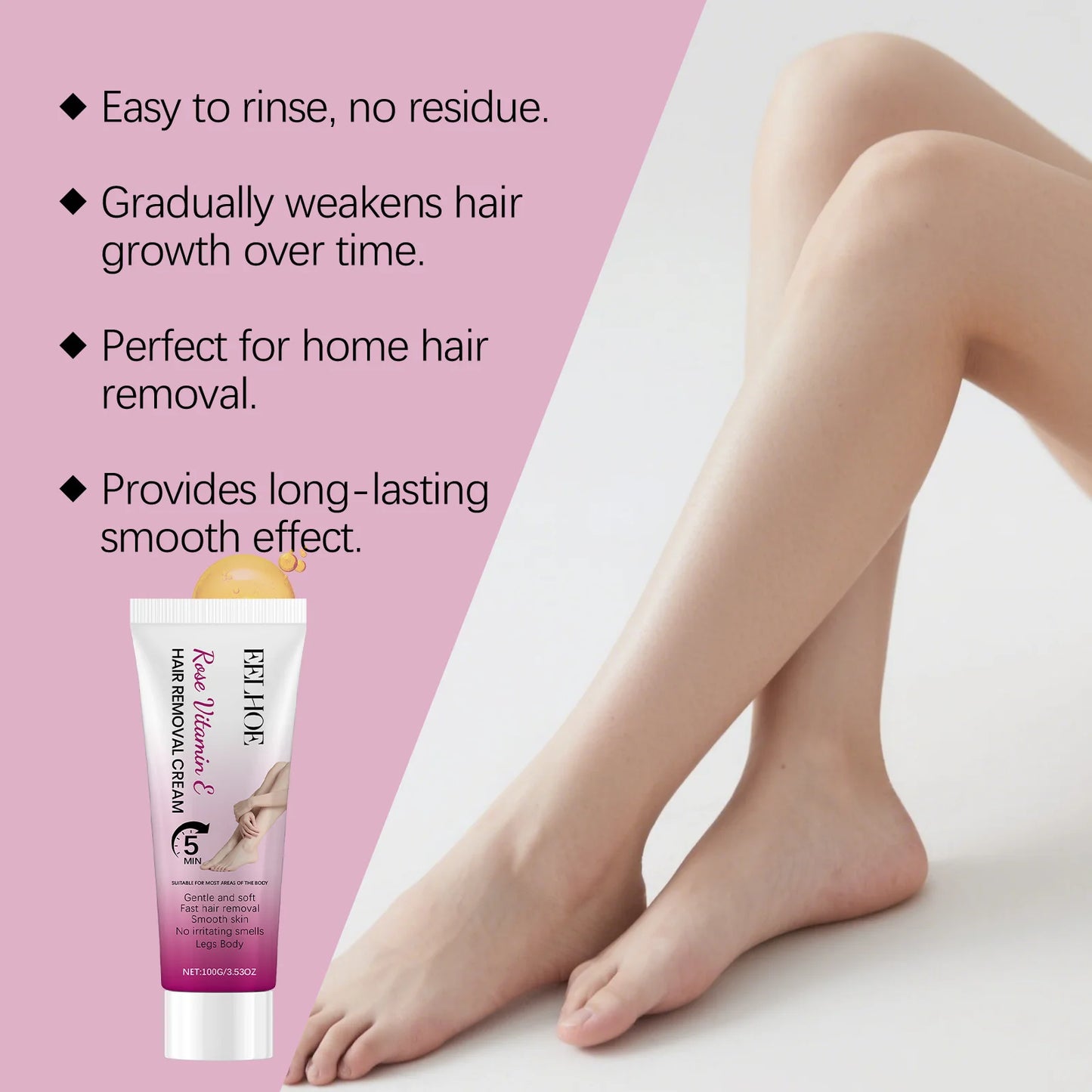 Gentle Hair Removal Cream – Painless Depilatory for Men & Women