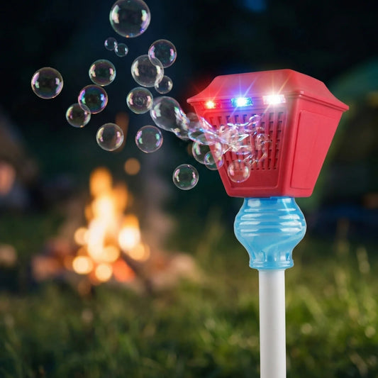 Street Lamp LED Bubble Machine – Electric Outdoor Party Toy Electric Bubble Machine Peaceful Pleasures Health and Wellness